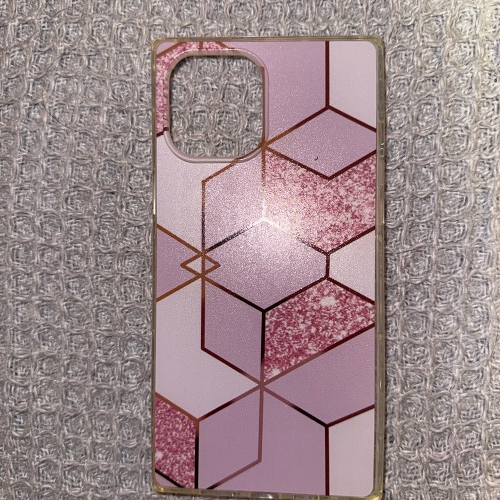 SHEIN Lavender Geometric Phone Case